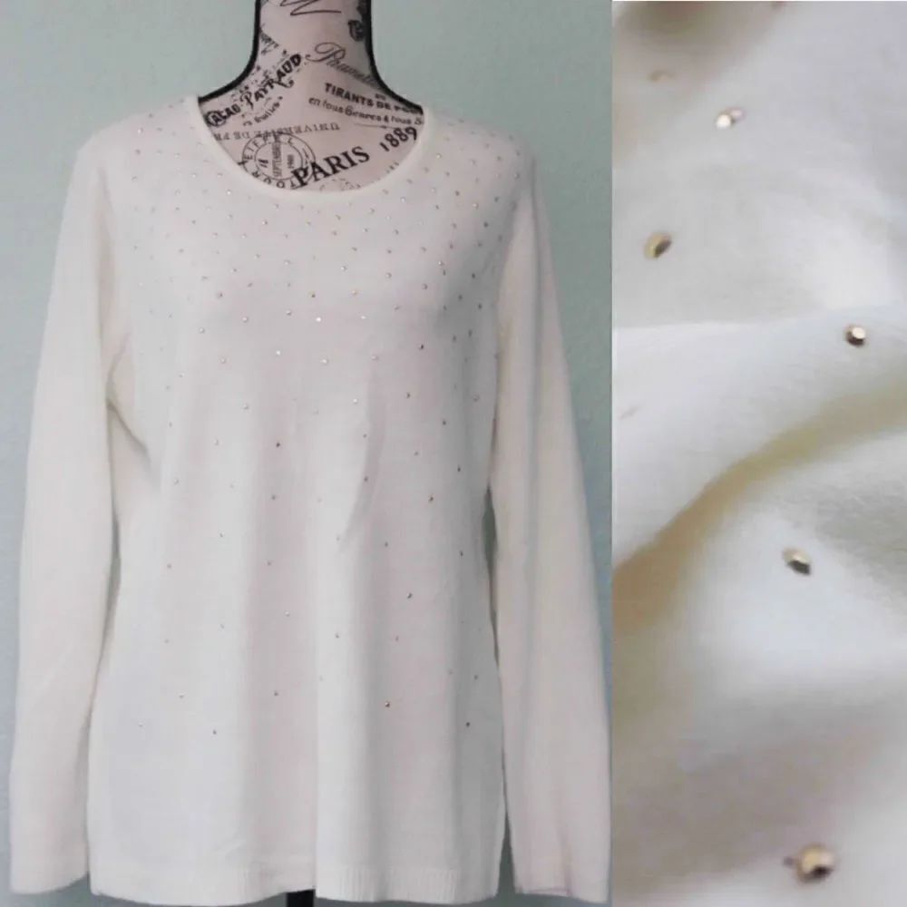 Laura Scott Beaded Sweater in Size M